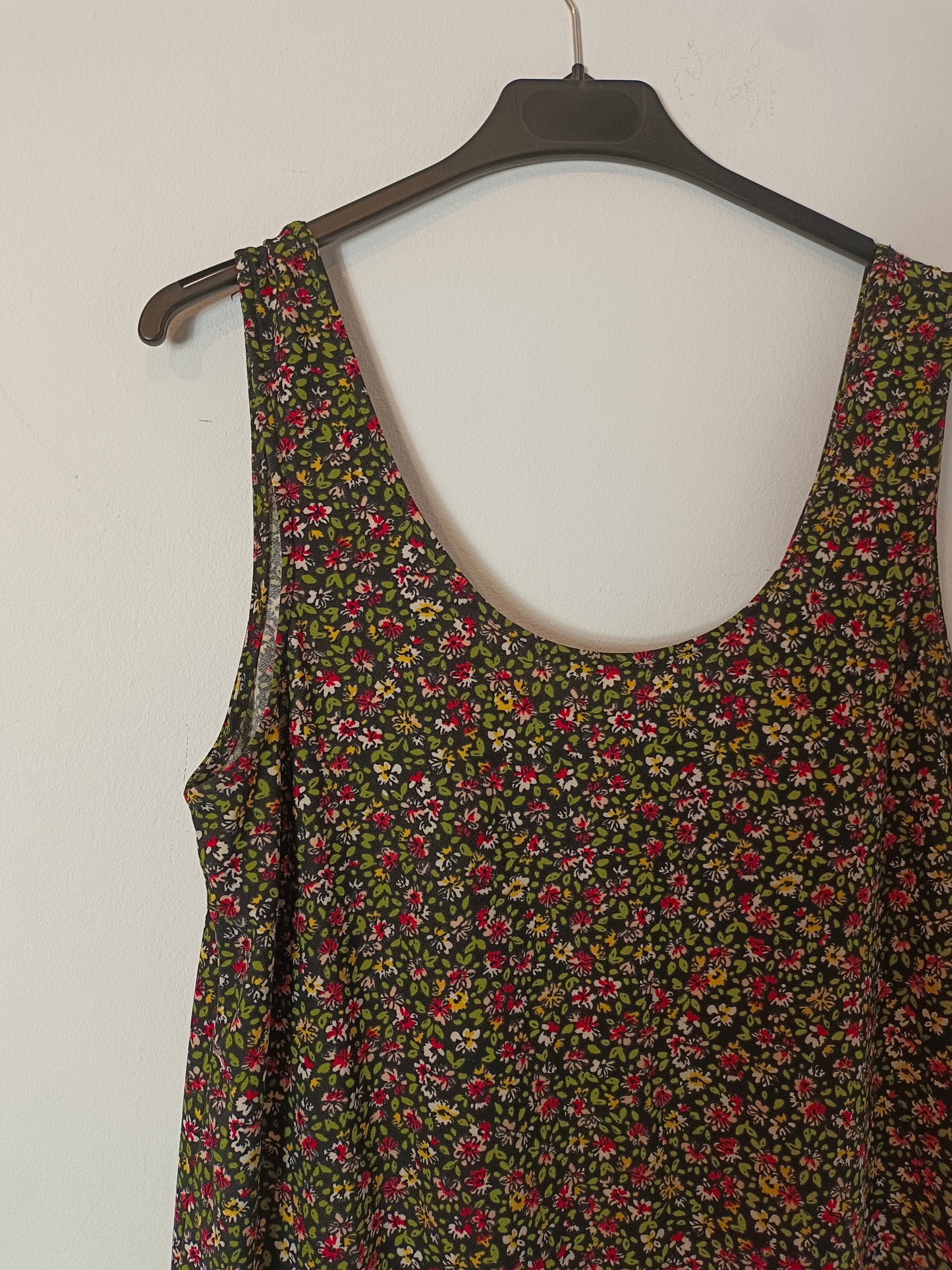 MANGO. Black floral dress TM