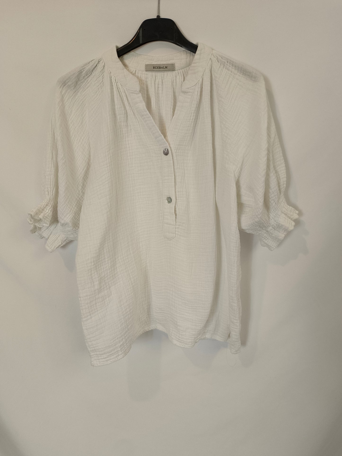 BEEBALM. blusa blanca bambula T.1(s)