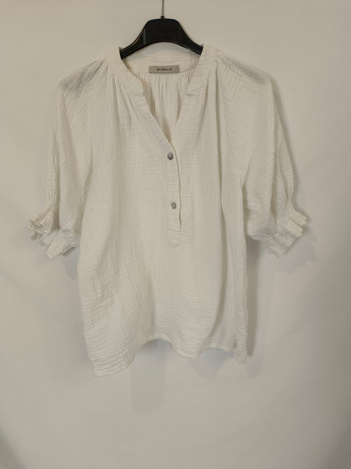 BEEBALM. blusa blanca bambula T.1(s)