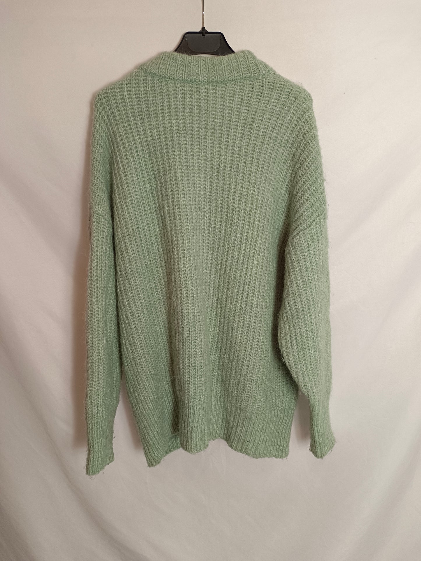 ZARA. Cárdigan verde agua T.s