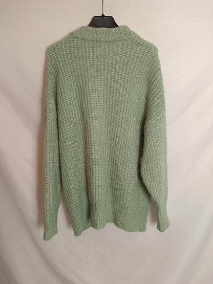 ZARA. Cárdigan verde agua T.s