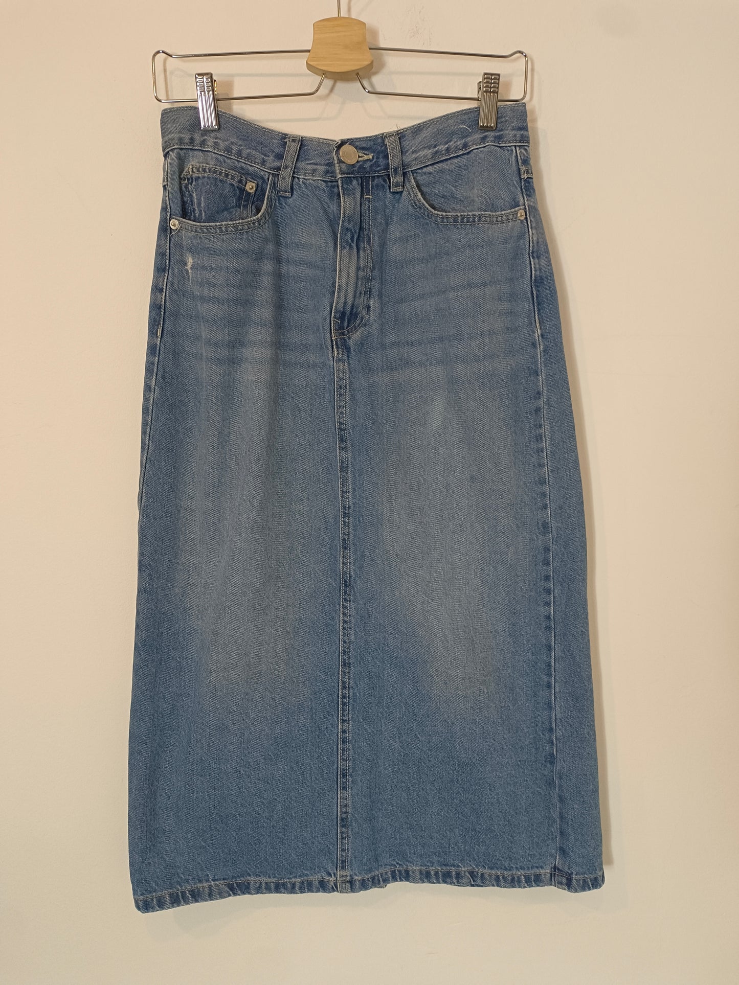 LEFTIES. Ts blue denim midi skirt