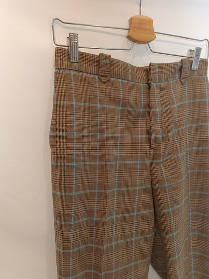 SCALPERS. Checkered trousers with thread detailing Ts