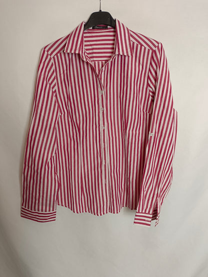 BOTELI. Camisa rayas roja y blanca T.42