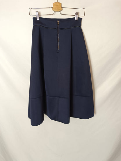 MAJE. Blue flared skirt Ts (1)