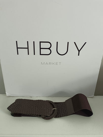 OTRAS. Cinturón marrón trenzado