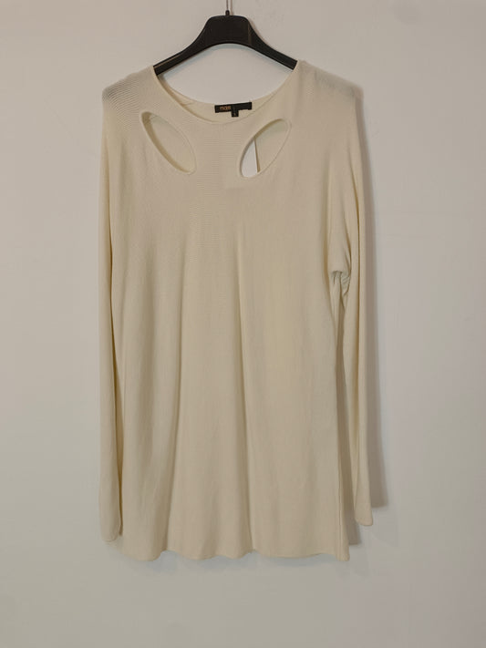 Maje. Off-white split jersey