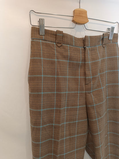 SCALPERS. Checkered trousers with thread detailing Ts