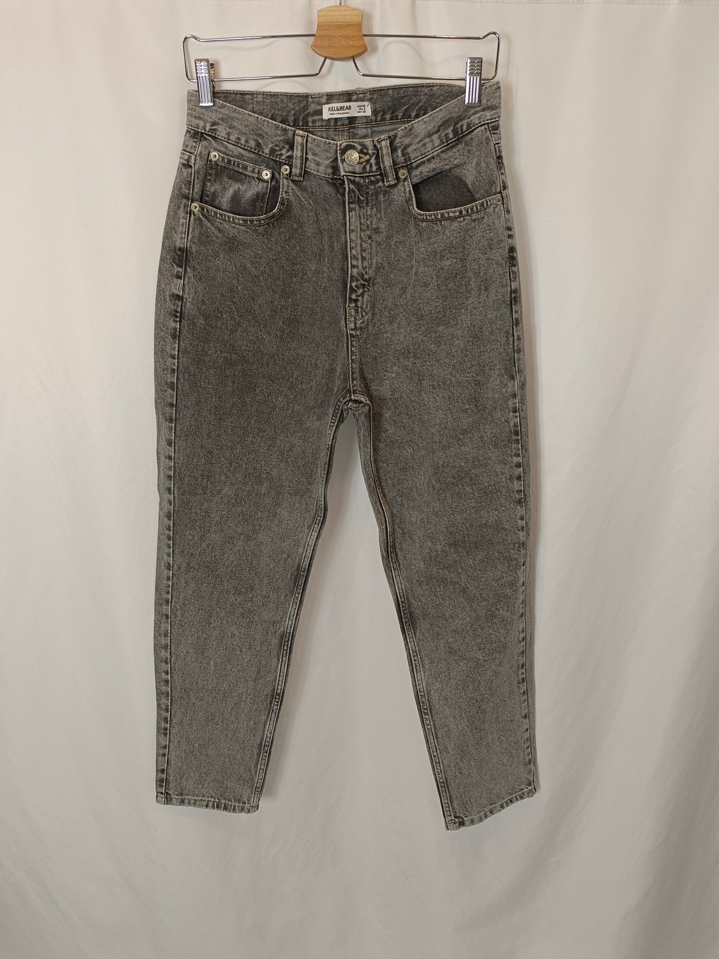 PULL&amp;BEAR. Grey denim trousers, size 38