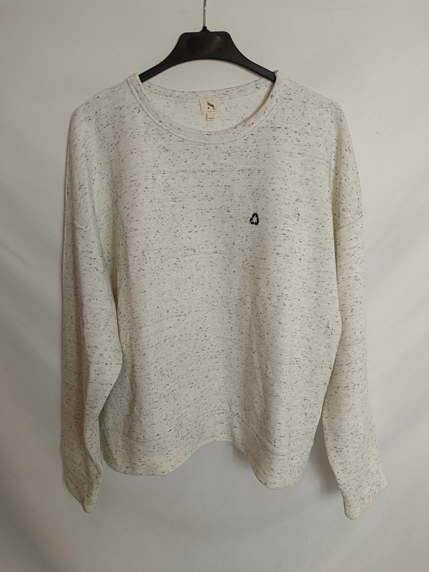 SLOWLOVE. Sudadera gris jaspeada T.xs-s