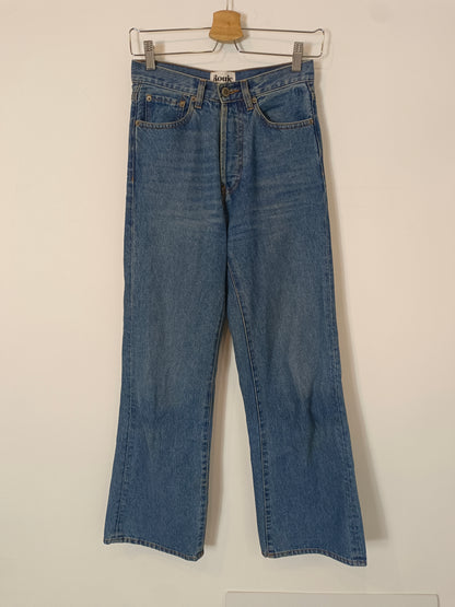 ROUJE. Pantalón denim abotonado T.26(xs/s)
