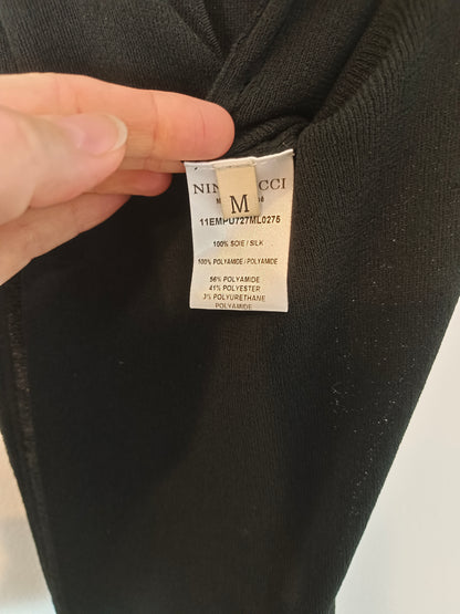 NINA RICCI. Vestido seda volantes T.m