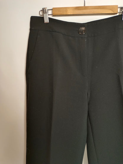MANGO. Pantalón ancho negro T.40