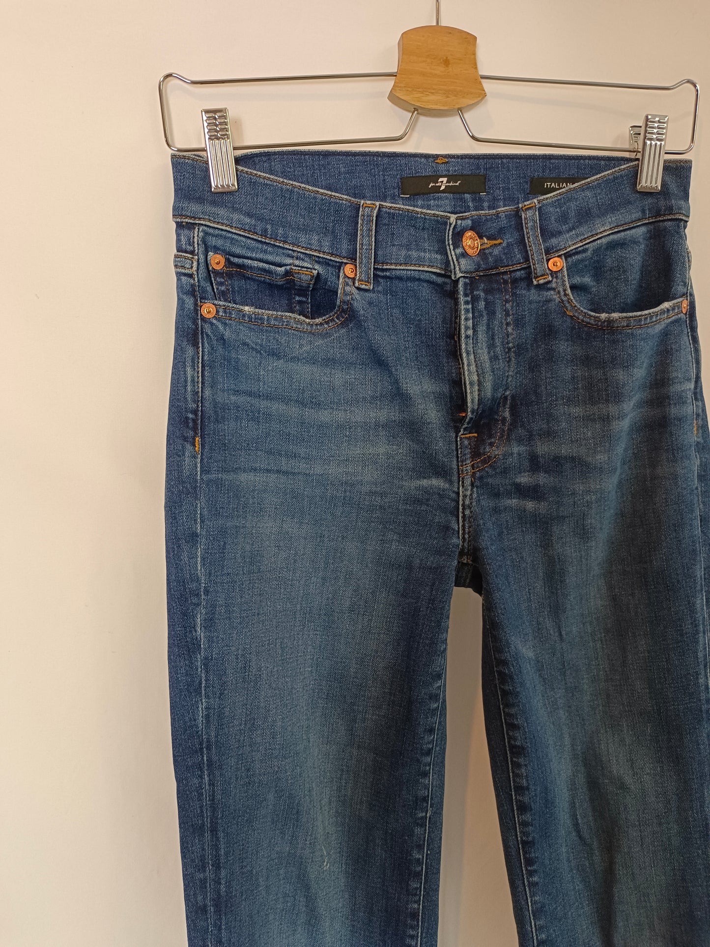 FOR ALL MAKIND SEVEN. Straight denim pants T.27(36)