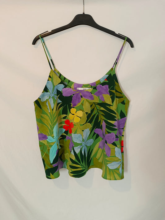 MANGO. Flowy floral top Tm