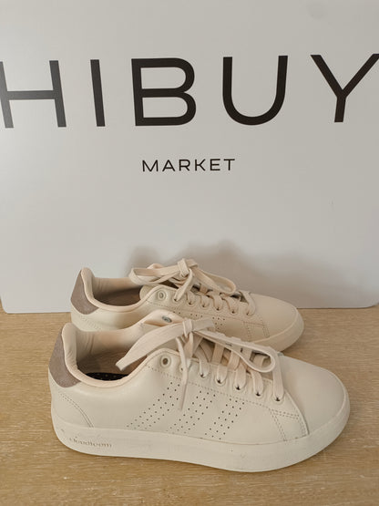 ADIDAS. Zapatillas blancas detalles beige T.38