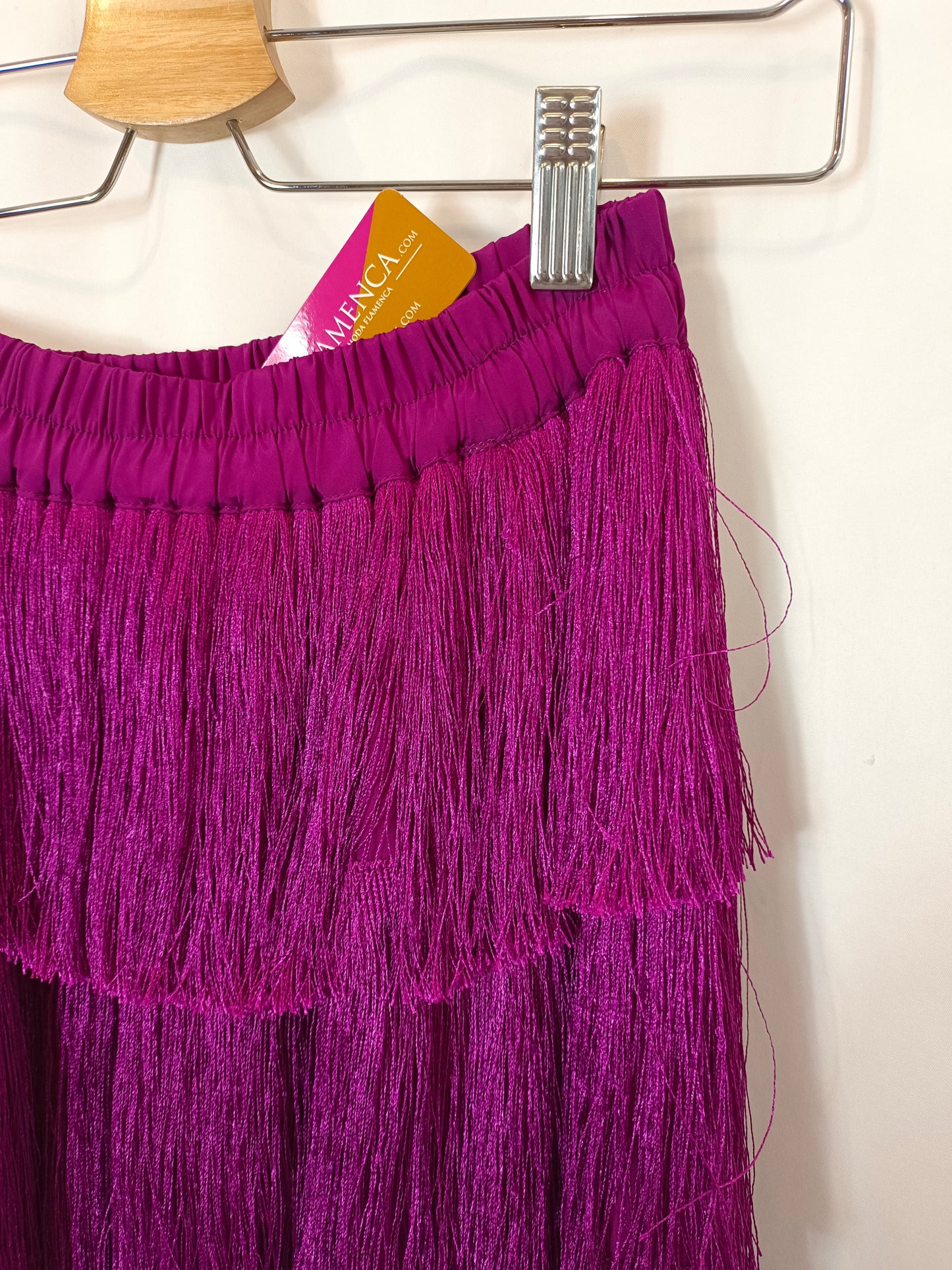 THE SPACE SEVILLA. Falda morada flecos TU(S)