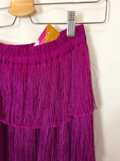 THE SPACE SEVILLA. Falda morada flecos TU(S)