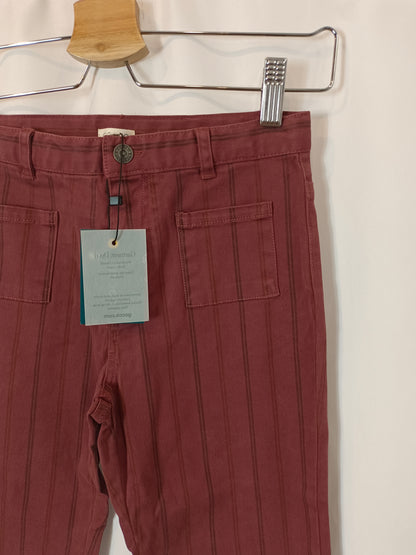 GOCCO. Striped burgundy trousers, size 9-10 years