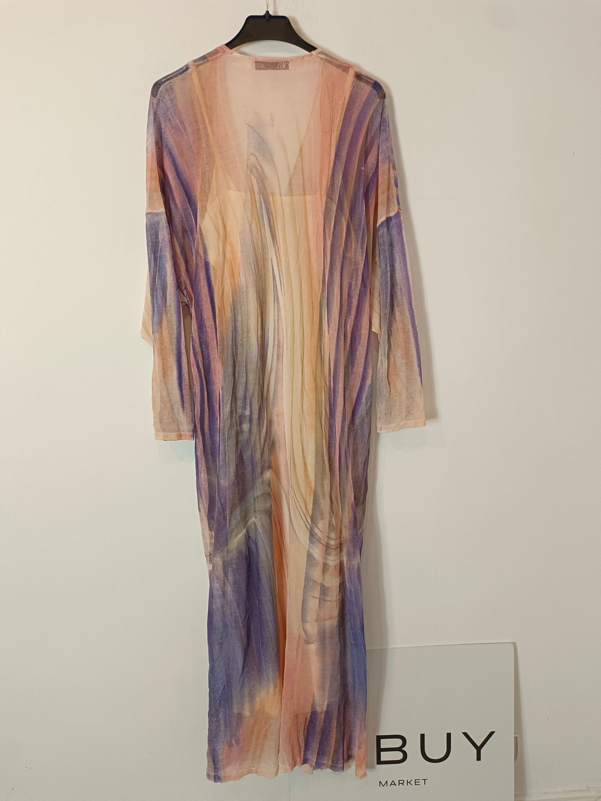 tie dye silk dress zara Zara Satin Tie Dye Cowl Neck Open Back Slip Mini Dress Size Medium