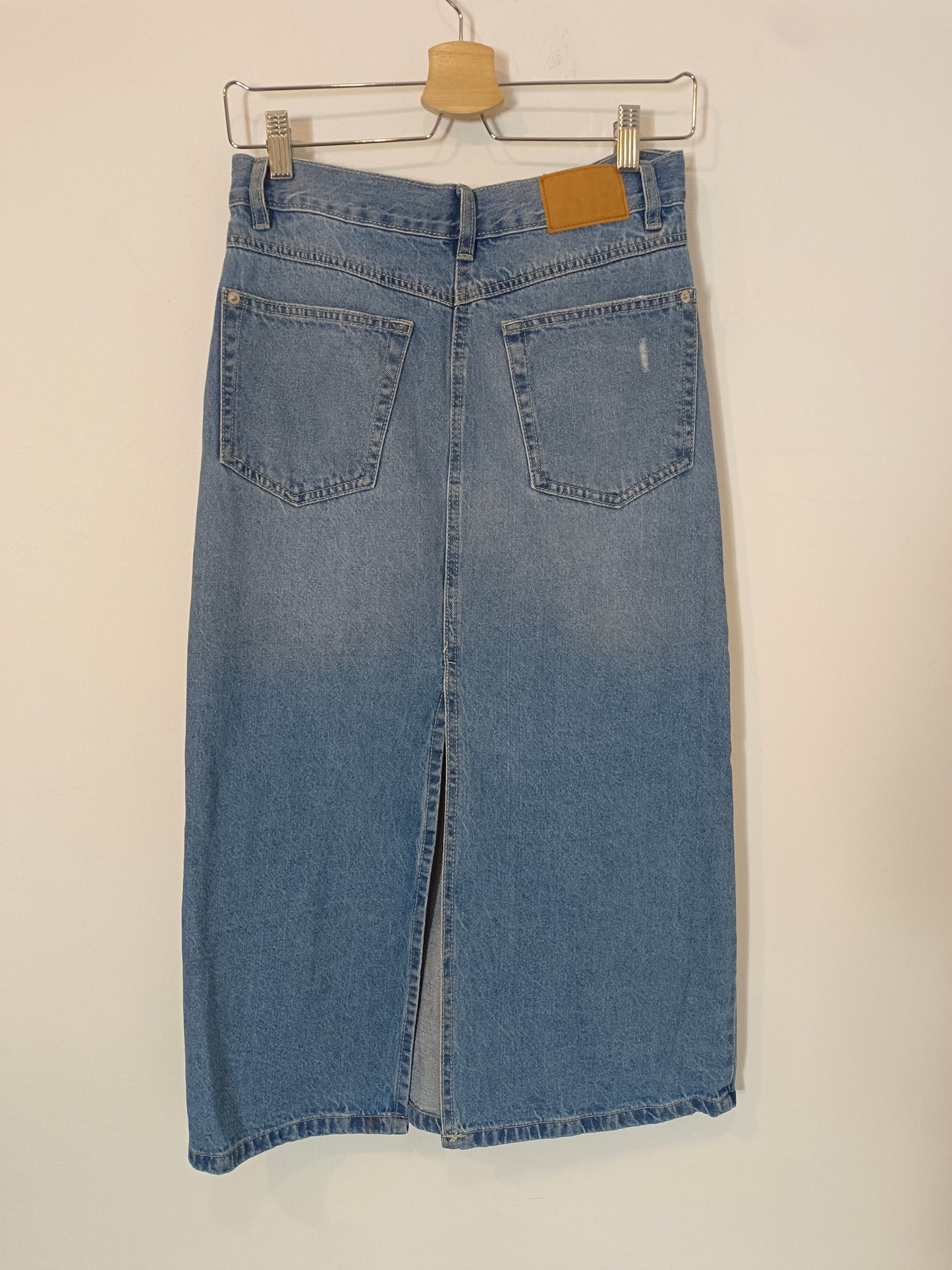 LEFTIES. Ts blue denim midi skirt