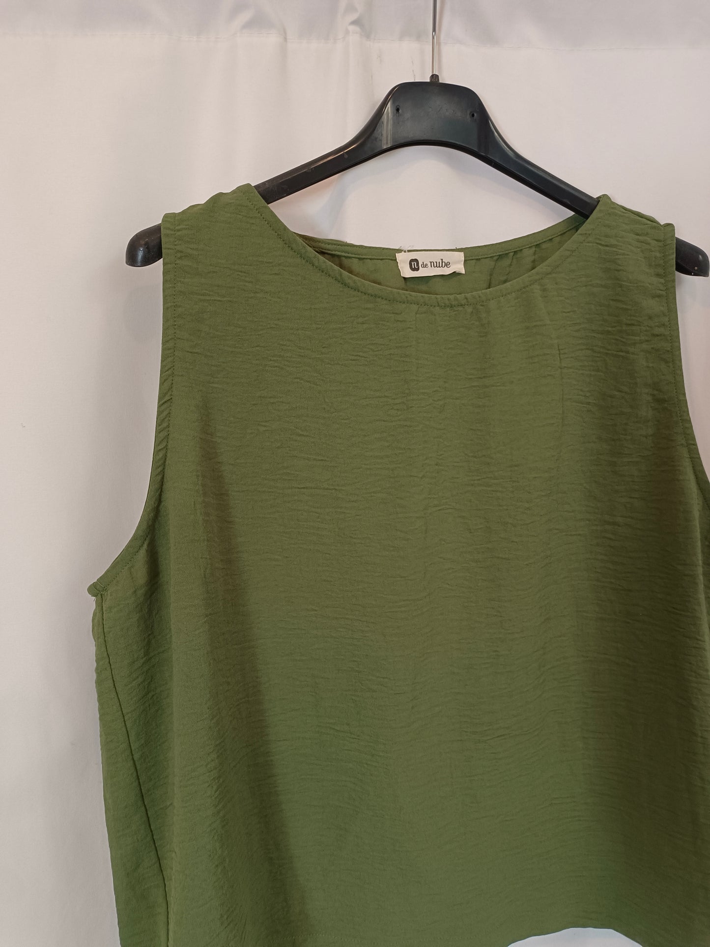 N DE NUBE. top verde fluido T.u(m/l)