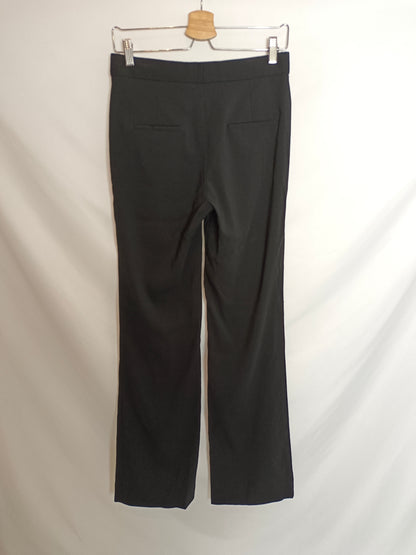 MASSIMO DUTTI. pantalón ancho negro T.36