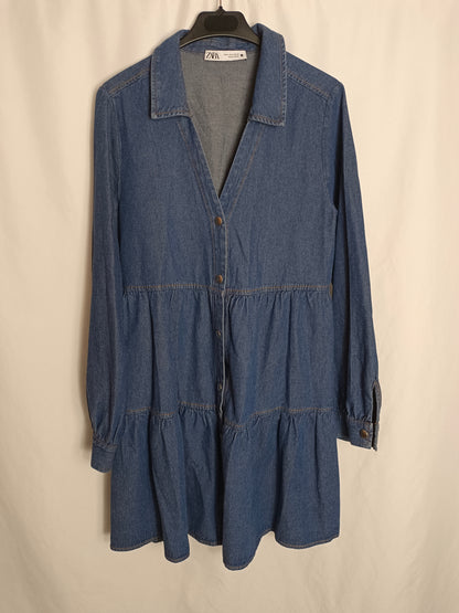 ZARA. Tm buttoned denim dress
