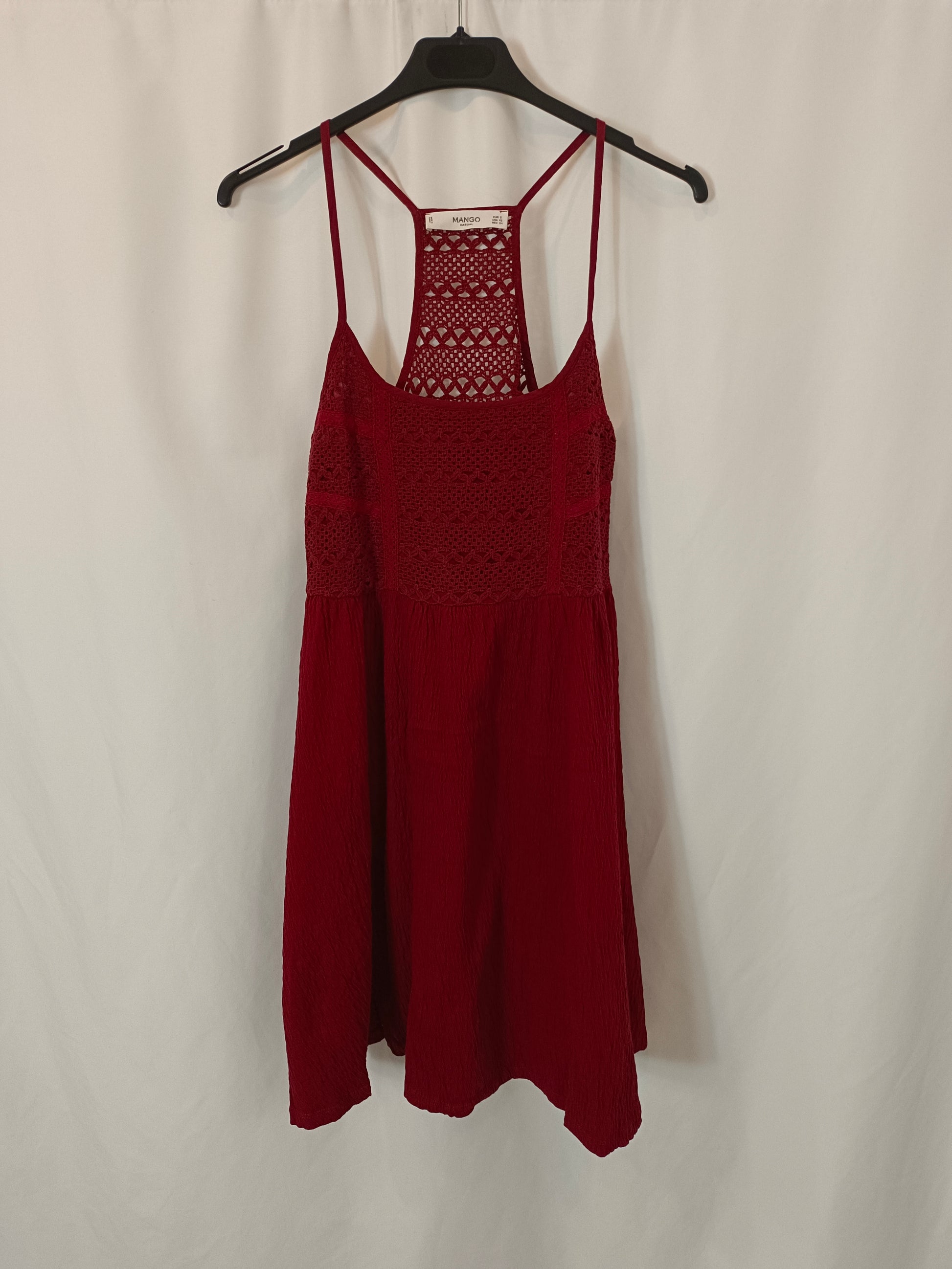 MANGO. Textured burgundy Ts dress Hibuy market MANGO. Textured burgundy Ts dress Hibuy market