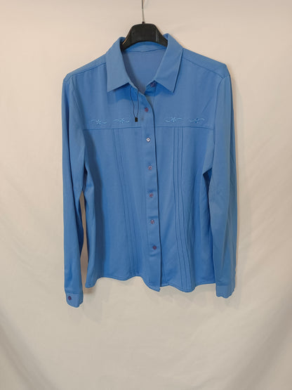 OTRAS. Blusa azul bordada TU(S)