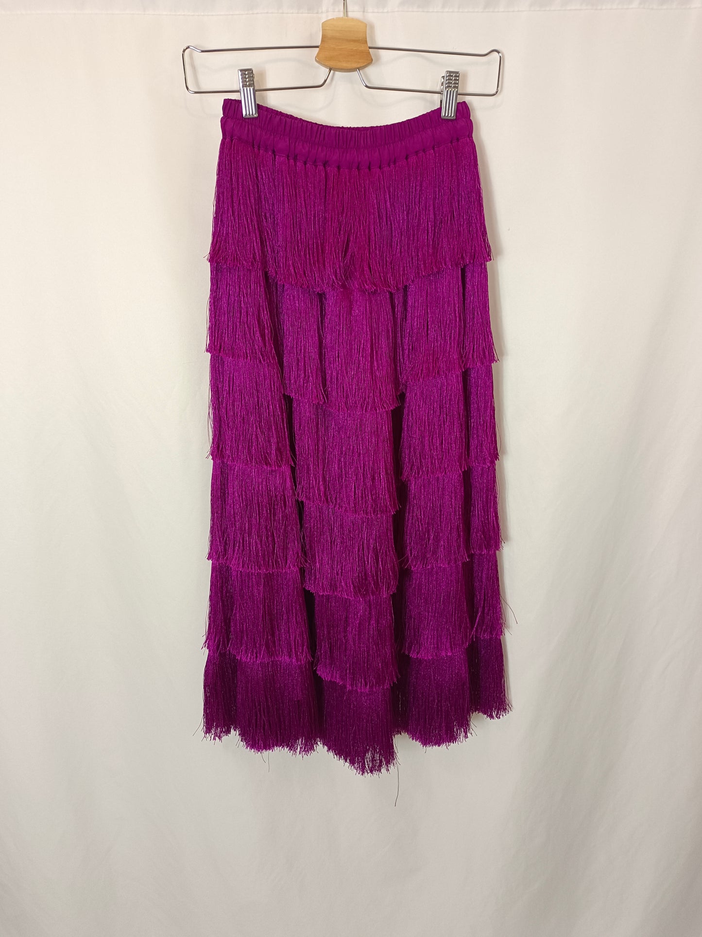 THE SPACE SEVILLA. Falda morada flecos TU(S)
