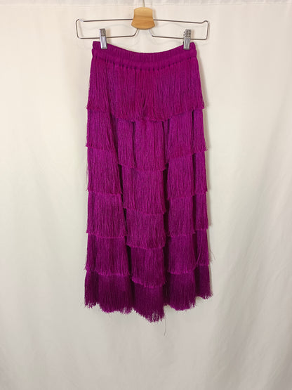 THE SPACE SEVILLA. Falda morada flecos TU(S)