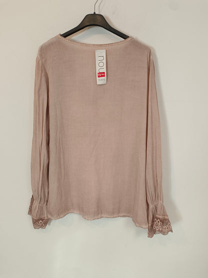 OTRAS. Top rosa empolvado encaje. T M