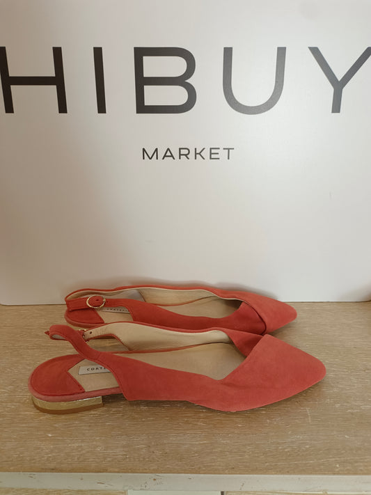 CORTEFIEL. Slingback flat ballet flat, size 40