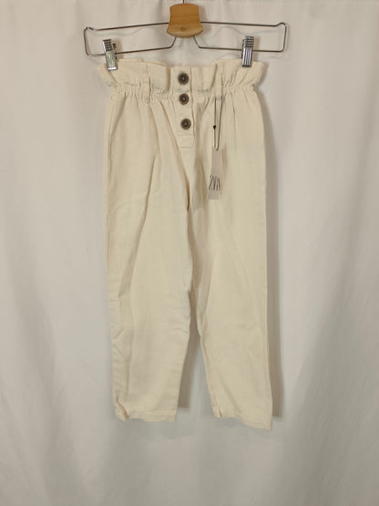 ZARA. White slowchy trousers, size 8 years