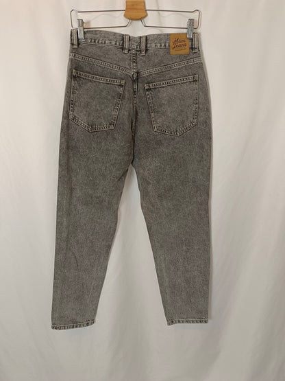 PULL&amp;BEAR. Grey denim trousers, size 38