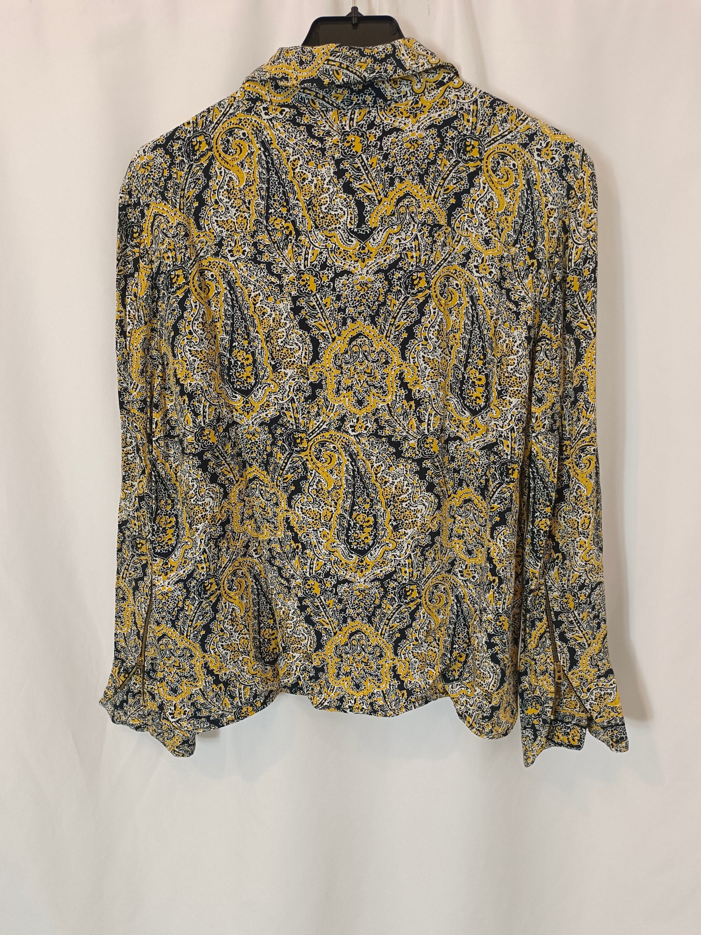 ZARA. Tm printed fluid blouse/bomber