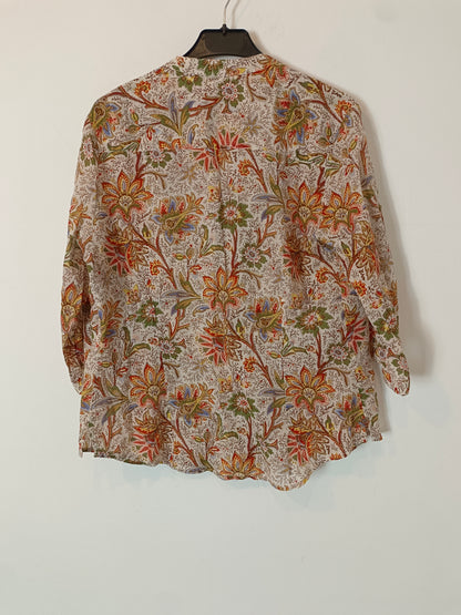 ELOGY. Blusa blanca estampada T.m