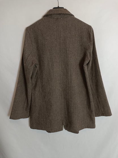 NICOLI. Blazer espiga marrón T.m