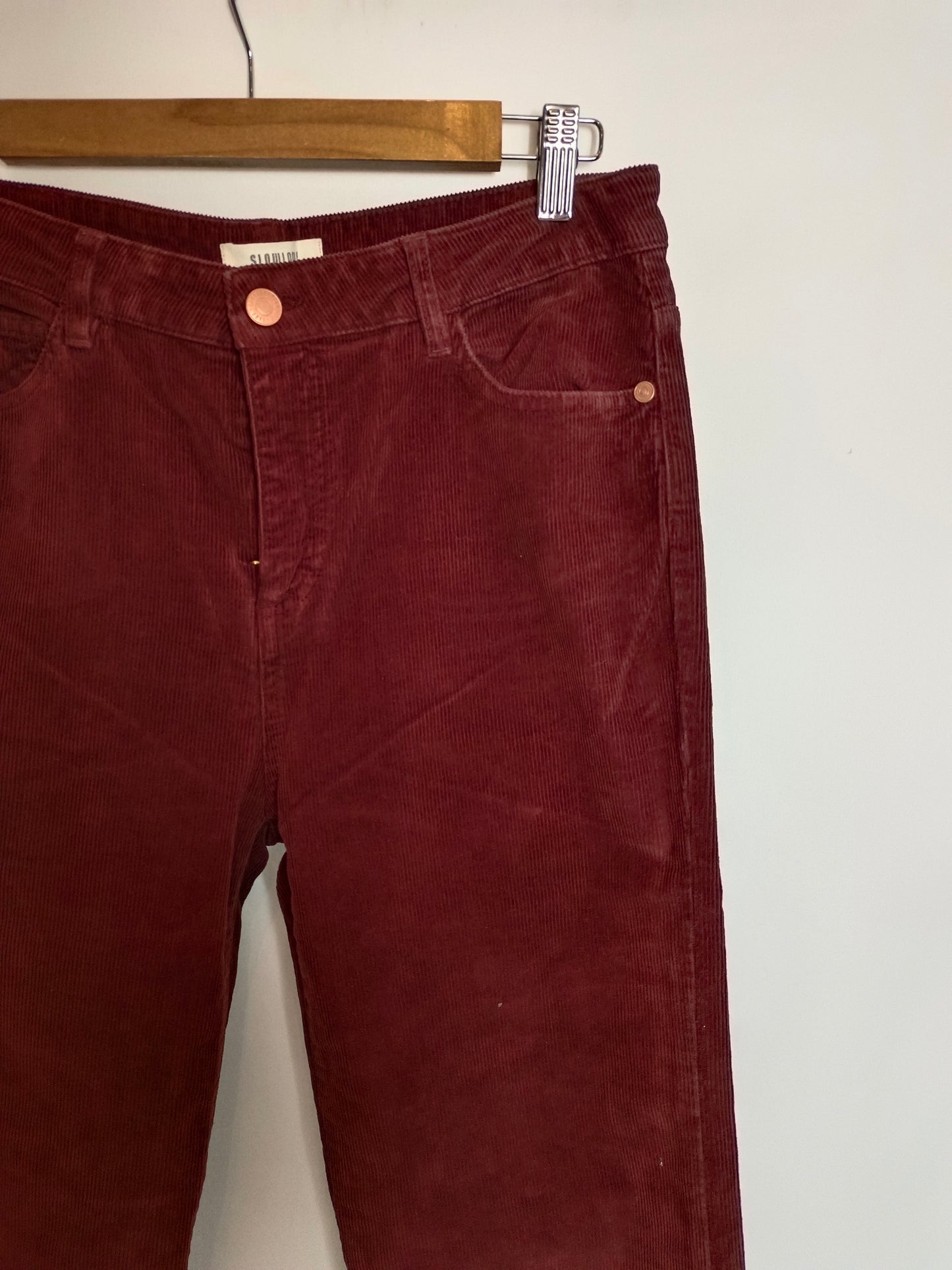 SLOWLOVE. Corduroy bell-bottom trousers, size 42