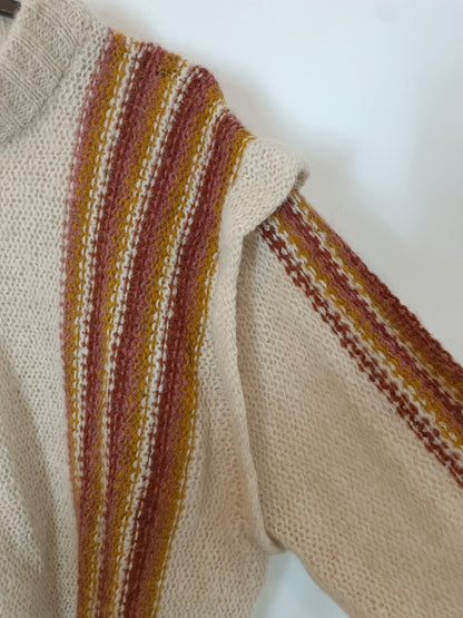 SESSUN. Jersey beige rayas T.s