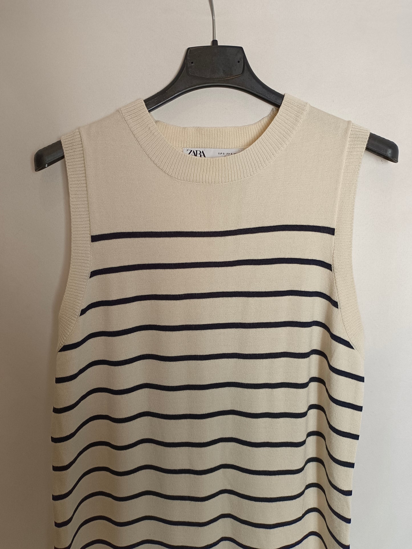 ZARA. Vestido largo rayas T.s