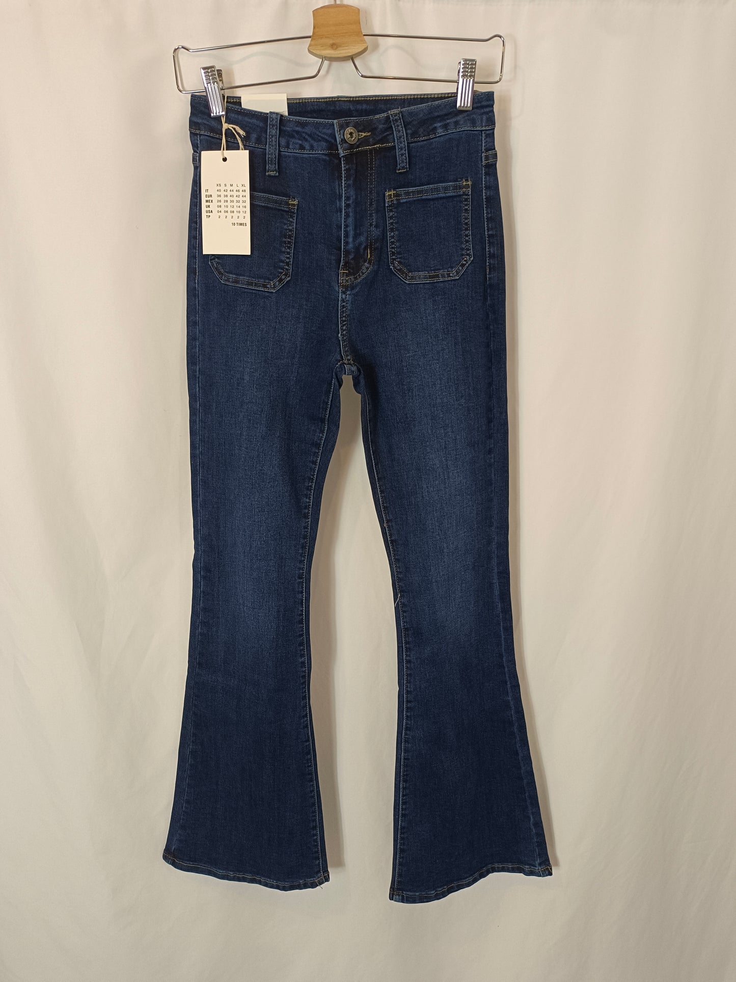 MISS NATALIE. Pantalón denim oscuro T.s