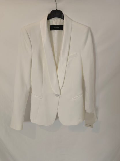 ZARA. Blazer blanca solapa T.s