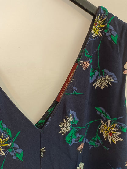 COMPTOIR DES COTONNIERS. fluid jumpsuit blue flowers Ts