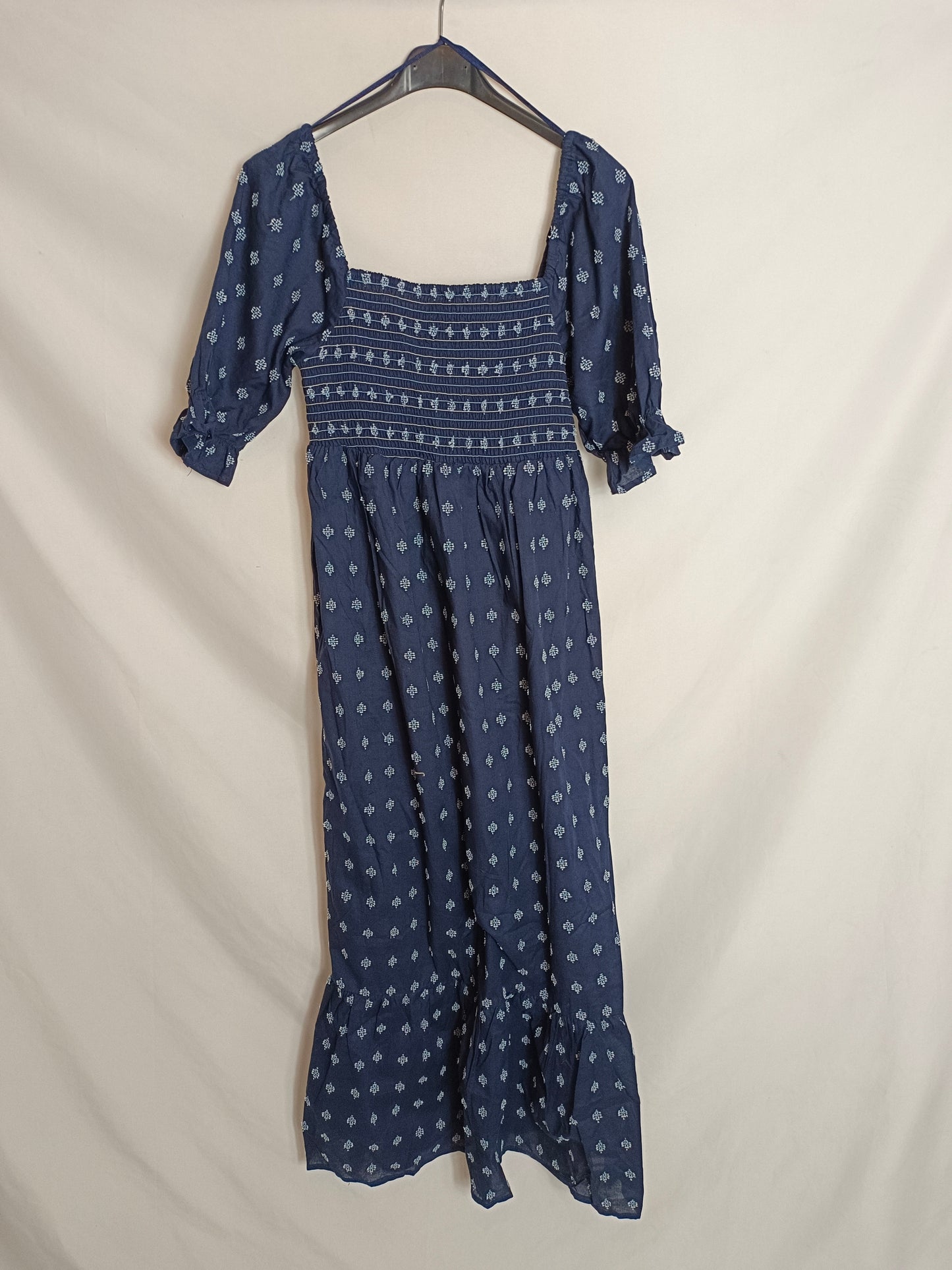 LEFTIES. Tm embroidered blue midi dress