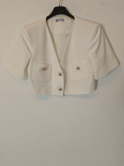 MILLENNIAN COLLECTION.  Chaqueta blanca manga corta T.m