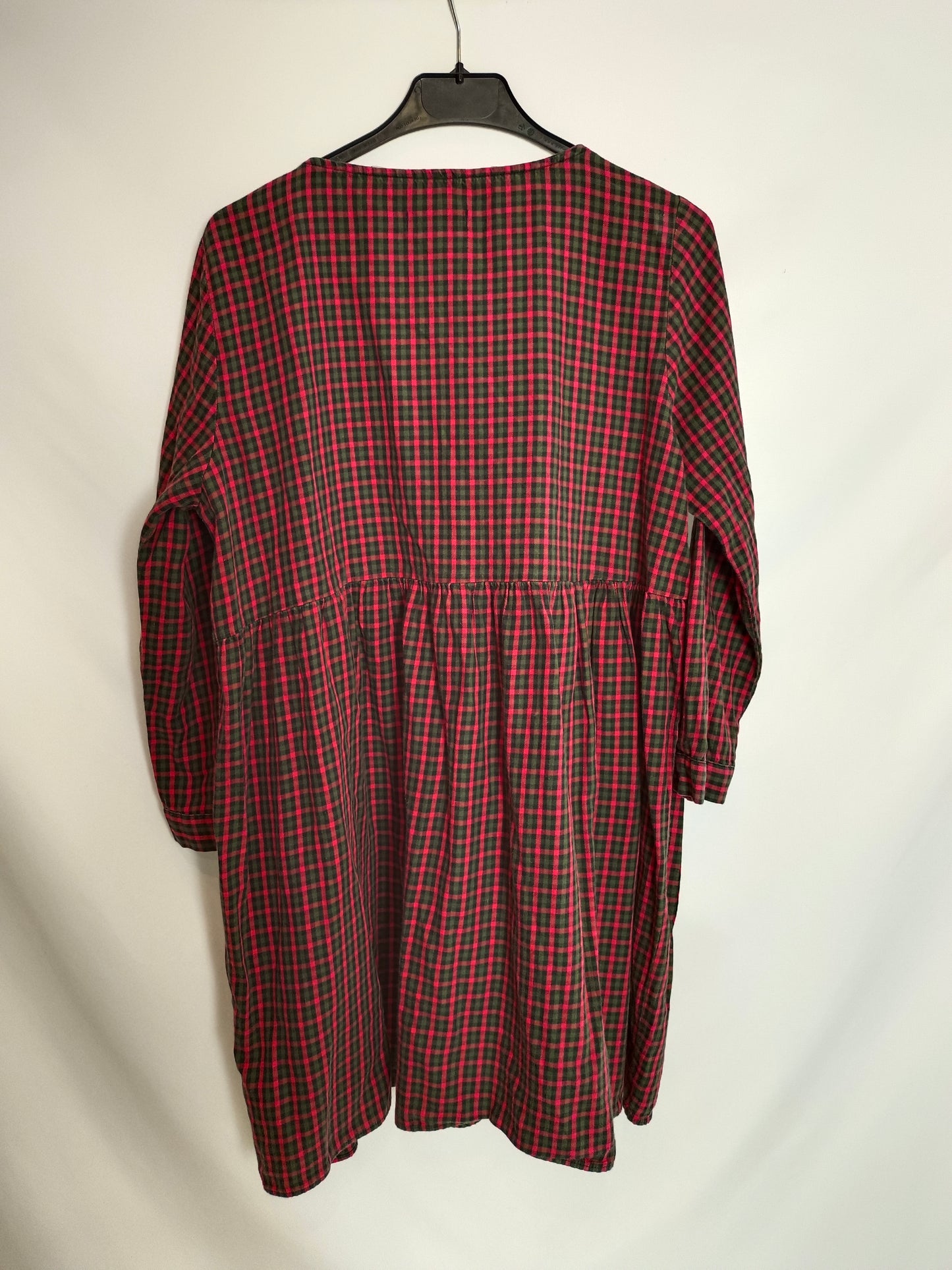 ZARA. vestido corto cuadros T.s