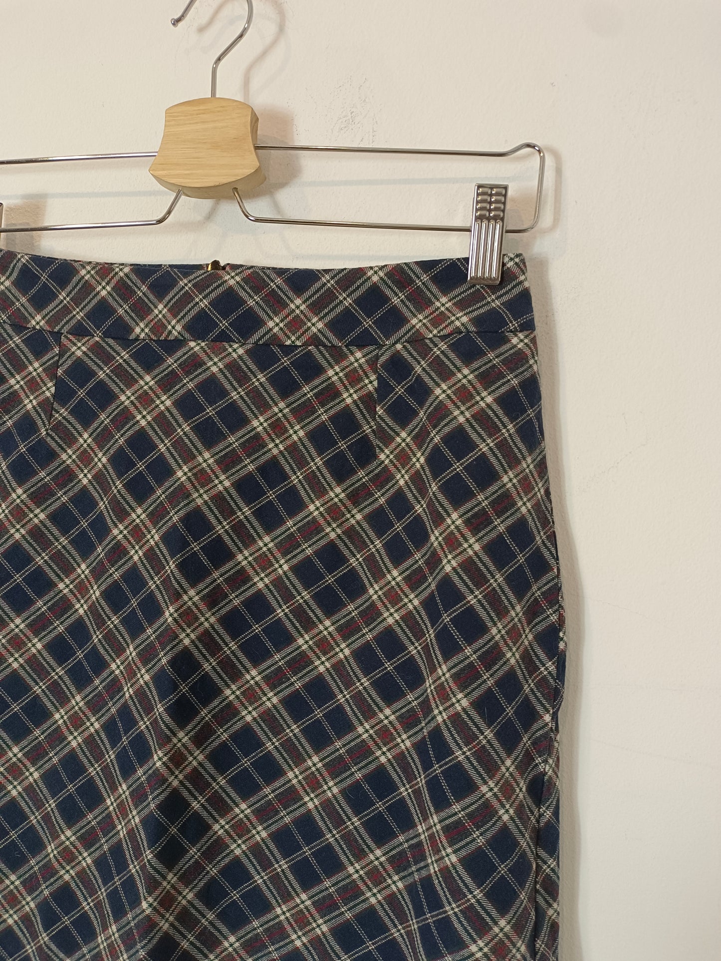 ESE O ESE. Falda corta azul cuadros T.s