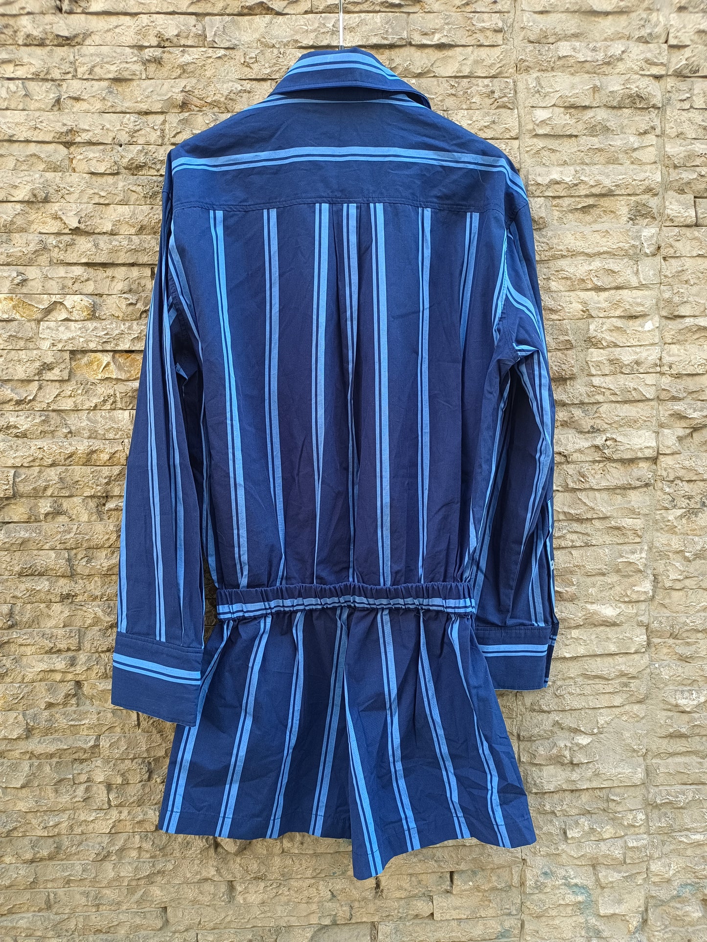 ZARA. Mono corto azul rayas T.xs